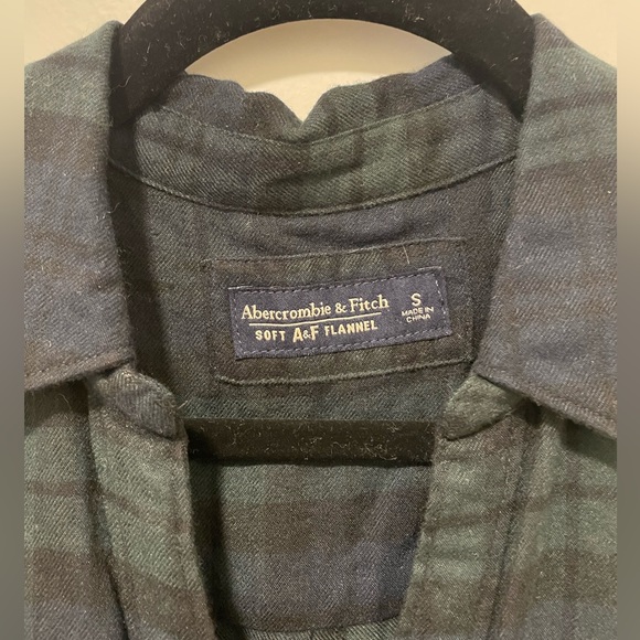 Abercrombie & Fitch Plaid Flannel Button Down Shirt Dress - Picture 3 of 3